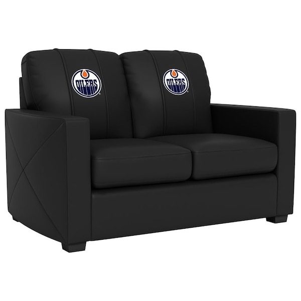 Dreamseat Silver Loveseat with Edmonton Oilers Logo XZ7759003LSCDBK-PSNHL41010 - main